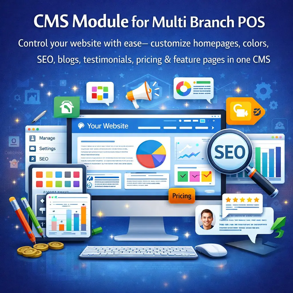 CMS Module – Easily Control Your Website with Multi Branch POS